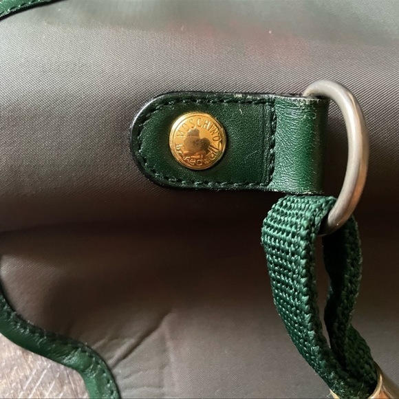 𝅺vintage authentic Moschino gold letter top handle handbag purse satchel couture - Picture 12 of 13